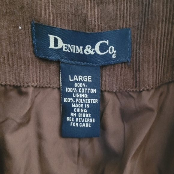 Denim & Co 90s Corduroy Jacket - Picture 2 of 2
